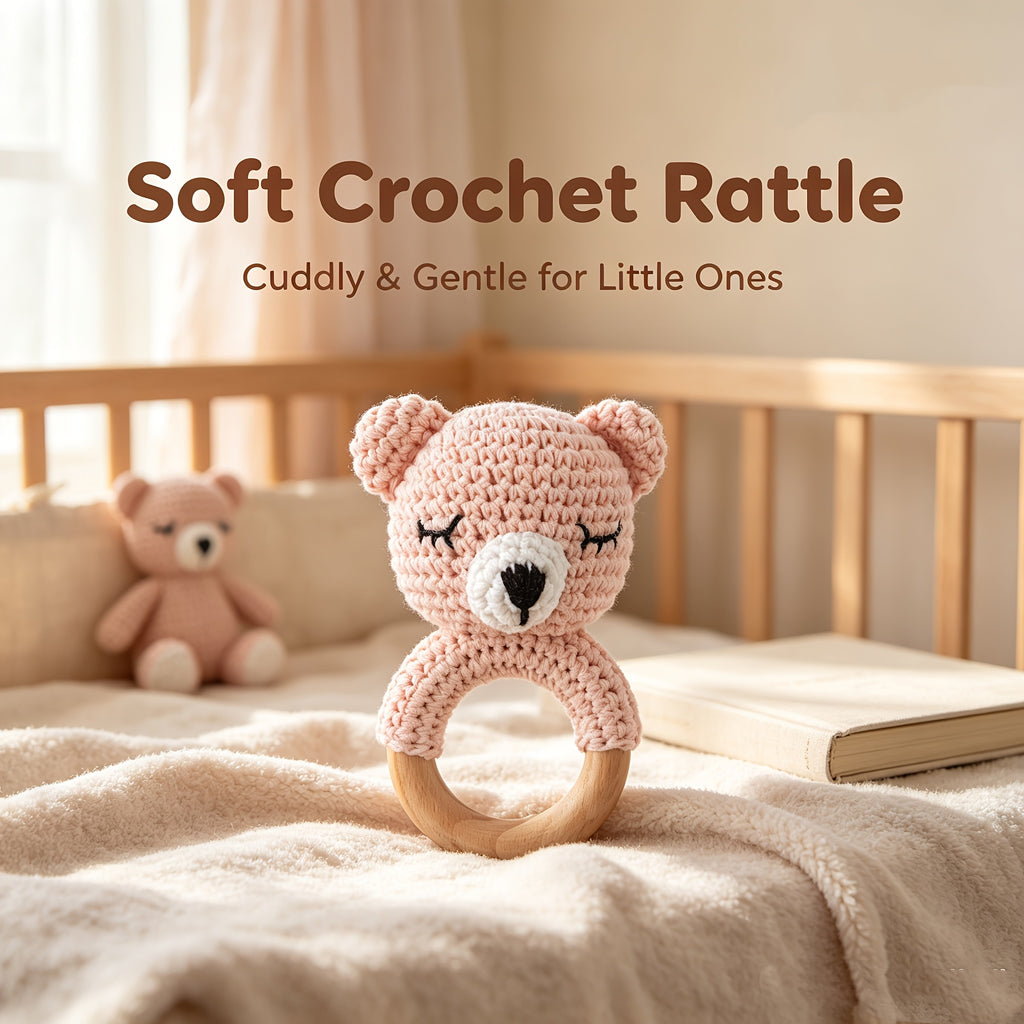 Doudou plat lapin au crochet, fait main — Monptitlou