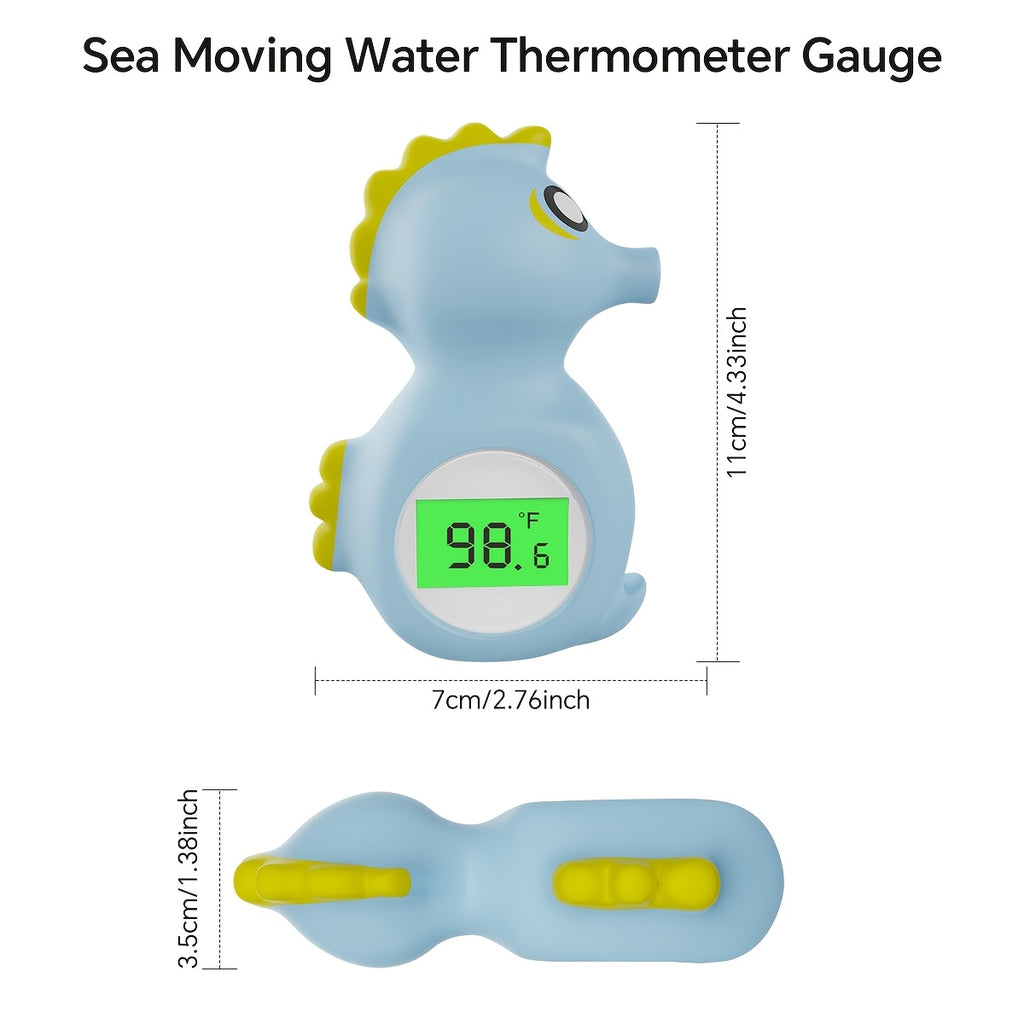 Thermomètre de bain flottant, modèle hippocampe, avec alerte — Monptitlou