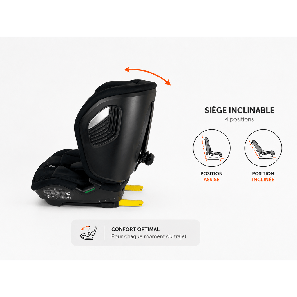 Siège auto Nania Nevada isofix, ou ceinture, inclinable, et pliable