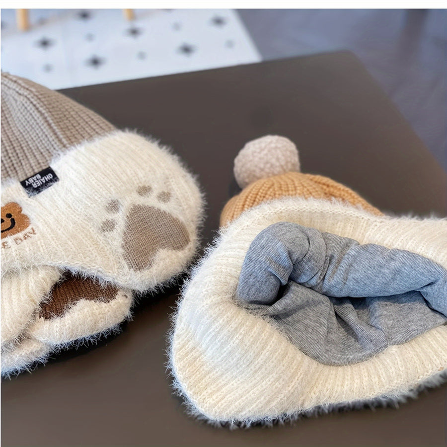 Bonnet Tricoté Confortable pour Enfants de 1 à 3 Ans — Monptitlou