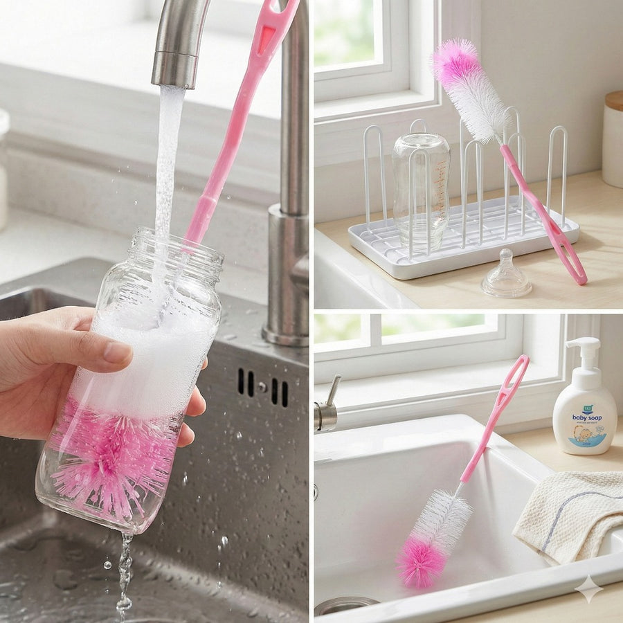 Brosse de nettoyage à long manche pour laver les bouteilles — Monptitlou