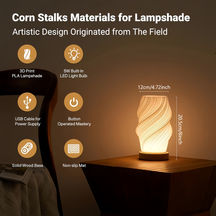 Veilleuse décorative pour chambre, abat-jour imprimé en 3D — Monptitlou