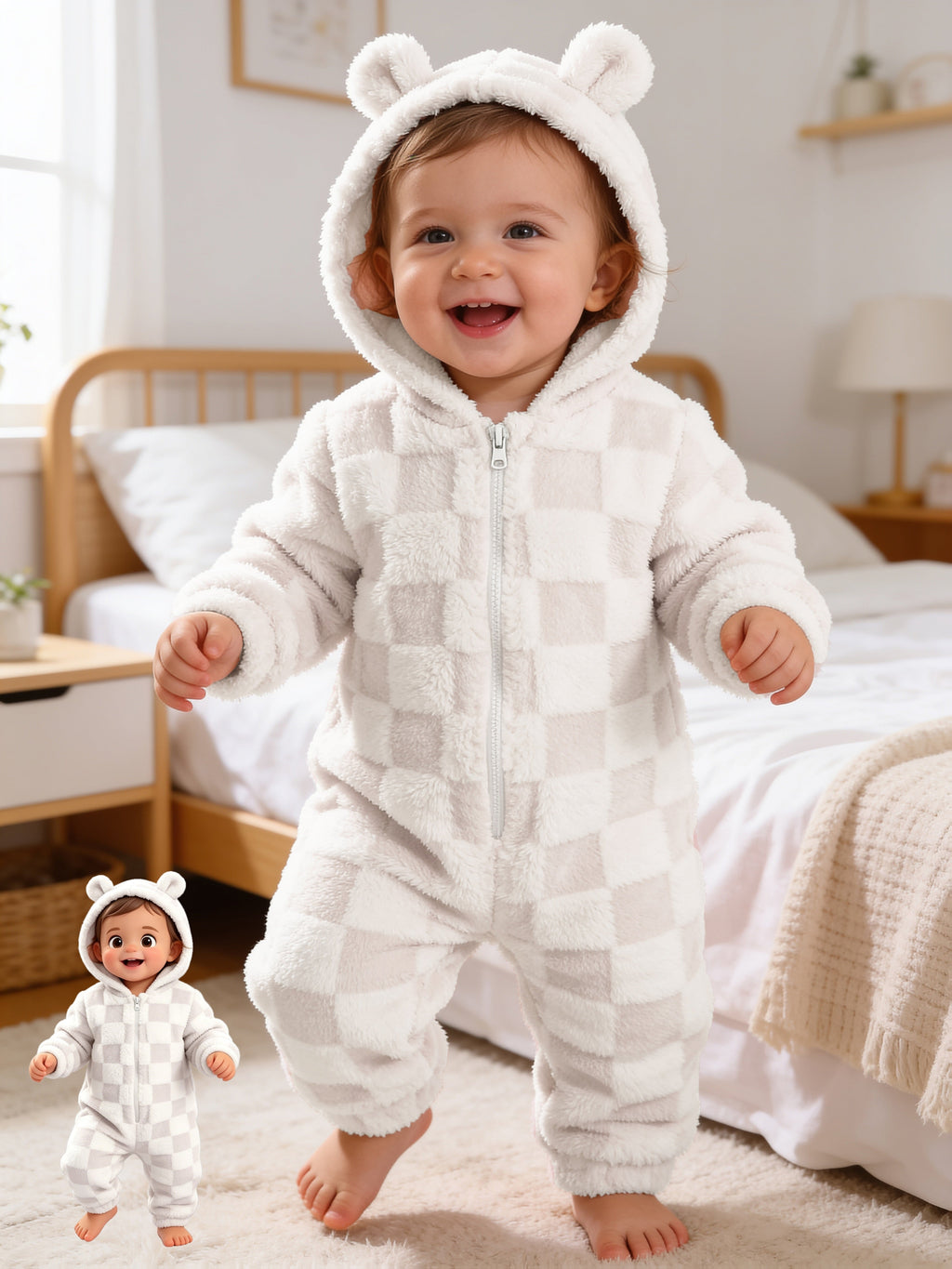 Combinaison douce et chaude pour bébé automne-hiver — Monptitlou