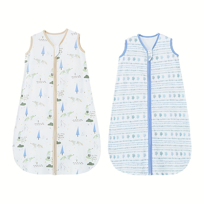 Ensemble Deux Pièces d'Été Gilet Fond Rond Sac de Couchage en Coton Pur — Monptitlou