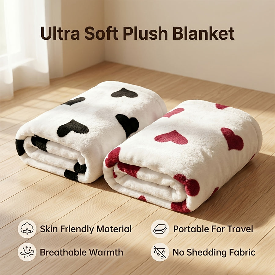 1 couverture pour bébé à motif de cœur — Monptitlou
