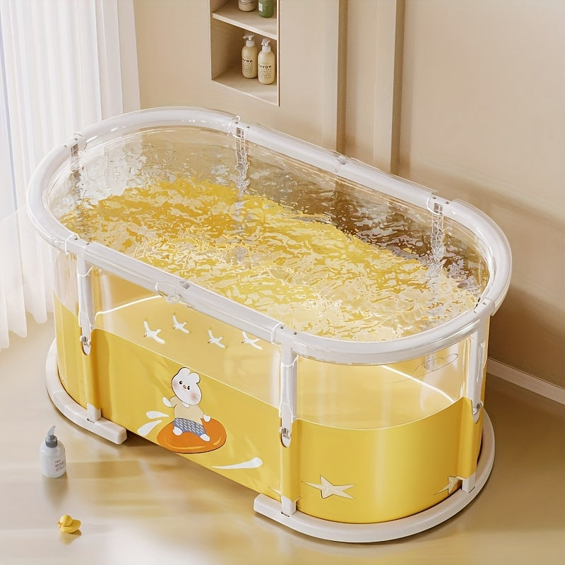 Baignoire pliante transparente avec motifs de dessins animés — Monptitlou