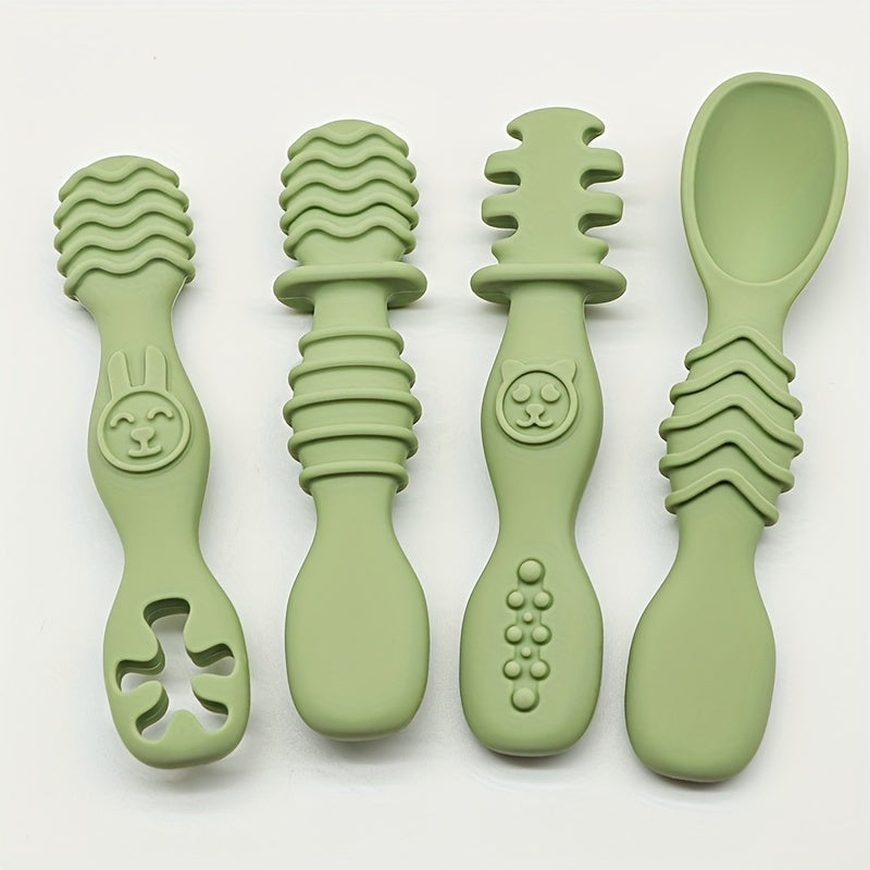 Ensemble de cuillères à mâcher en silicone — Monptitlou