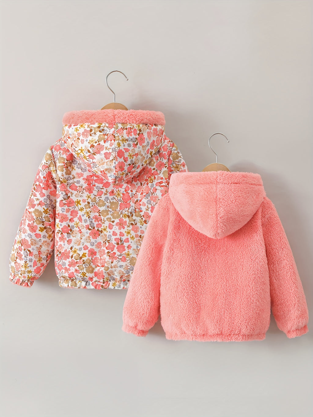 Veste cardigan zippée à capuche à manches longues réversible