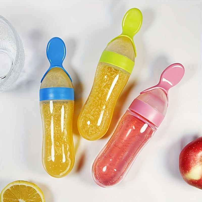 Distributeur de nourriture pour bébé en silicone avec cuillère — Monptitlou
