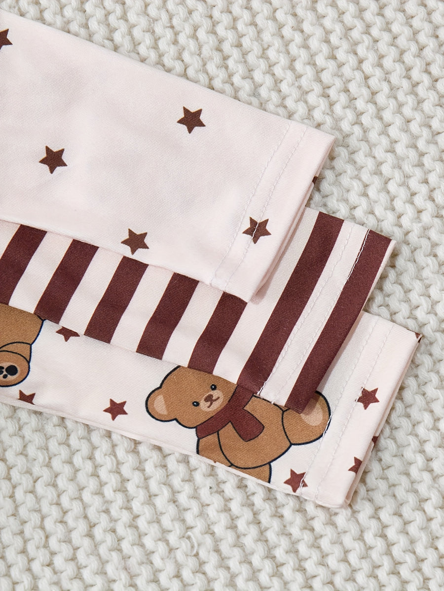 Gigoteuses pour bébé, à motif ours aléatoire et écharpe cartoon — Monptitlou