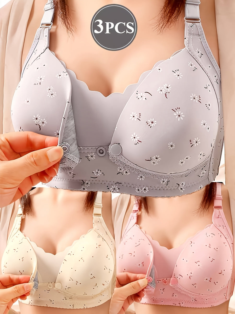 De soutien-gorge à fronces et fermeture avant pour femmes — Monptitlou