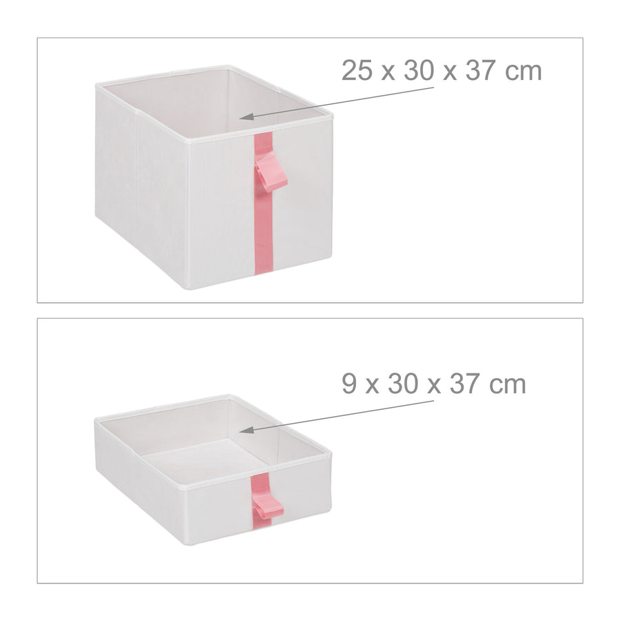Commode pour enfants en blanc/rose - (L)100 x (H)61.5 x (P)40.5 cm — Monptitlou