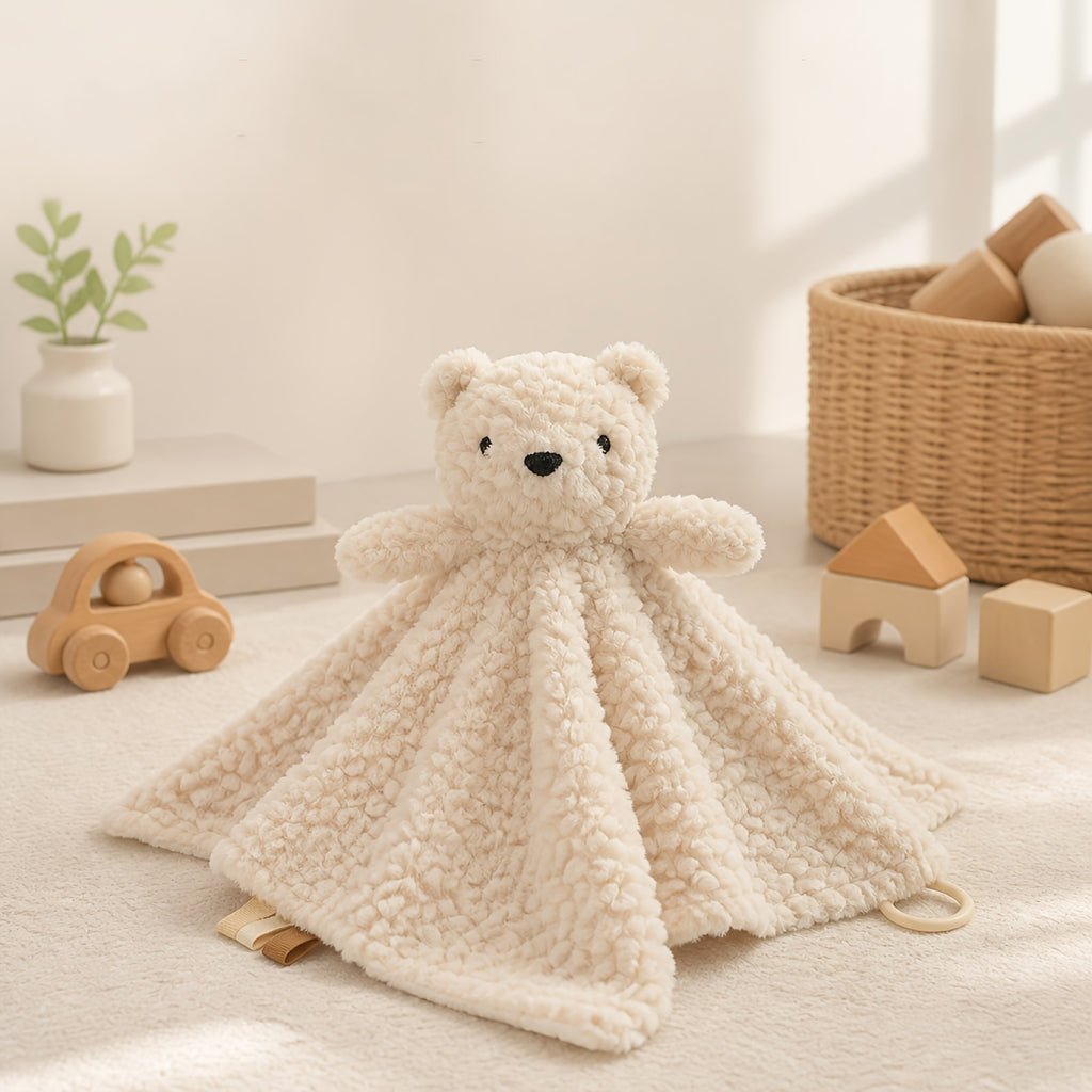 Adorable jouet apaisant pour bébé ours brun — Monptitlou