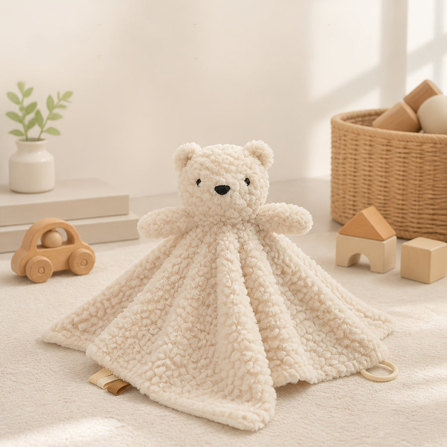 Adorable jouet apaisant pour bébé ours brun — Monptitlou