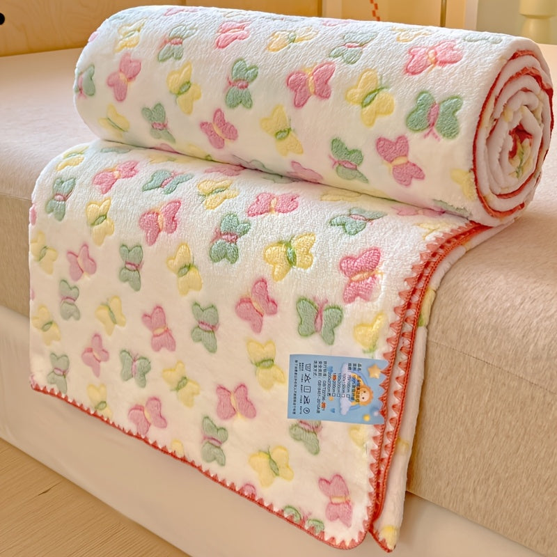 Couverture-plaid 1 pièce pour enfant à motif papillon — Monptitlou