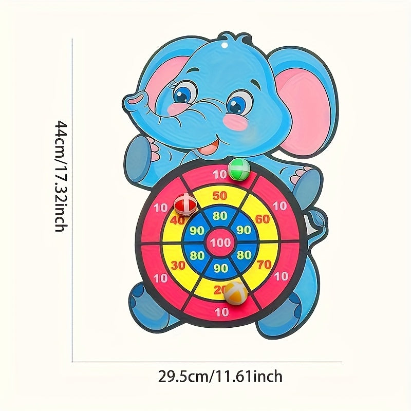 Jeu de fléchettes avec boules adhésives motif éléphant cartoon pour — Monptitlou