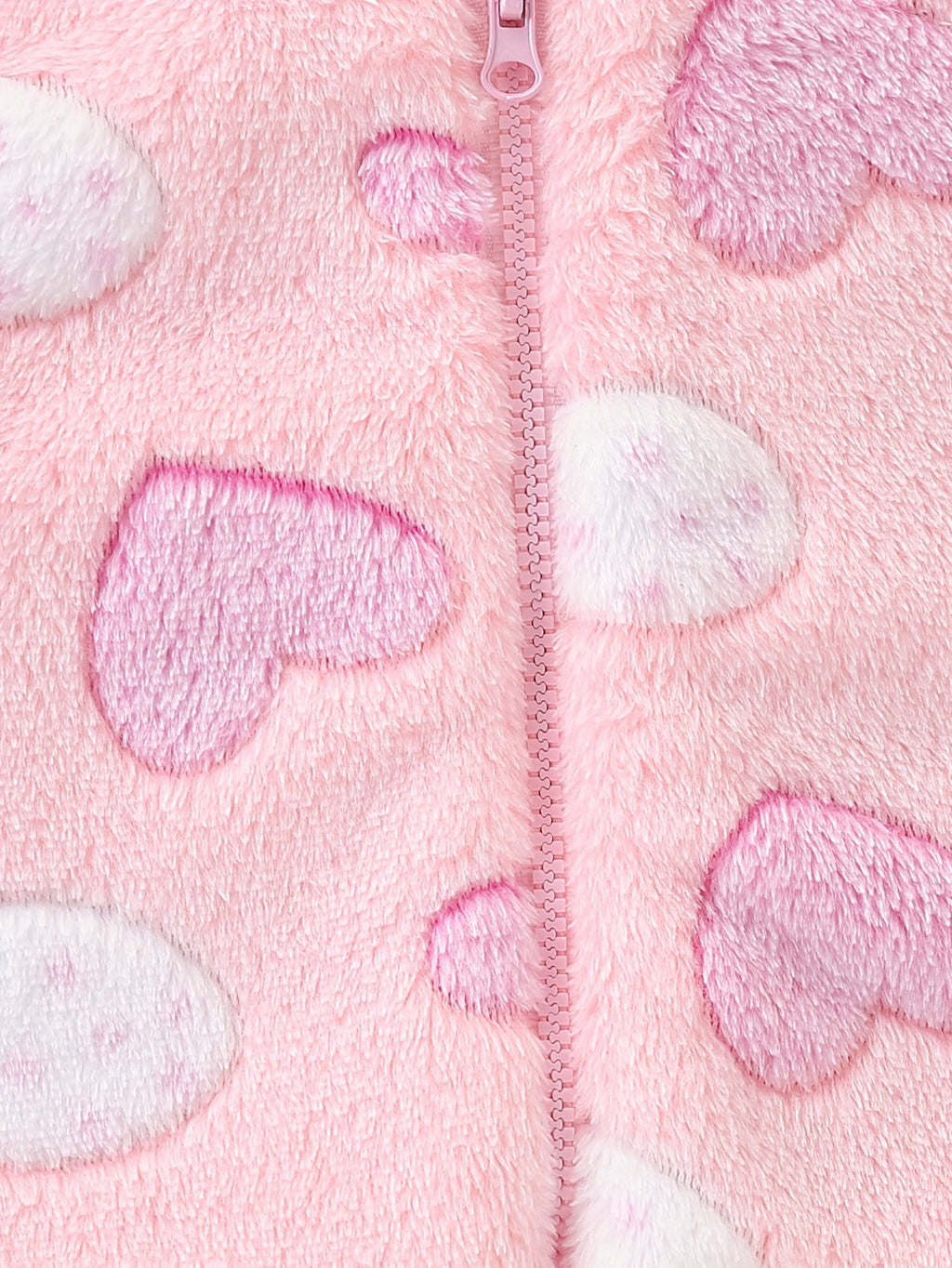 Gilet à capuche en peluche mignon à motifs cœur et fraise pour bébé — Monptitlou