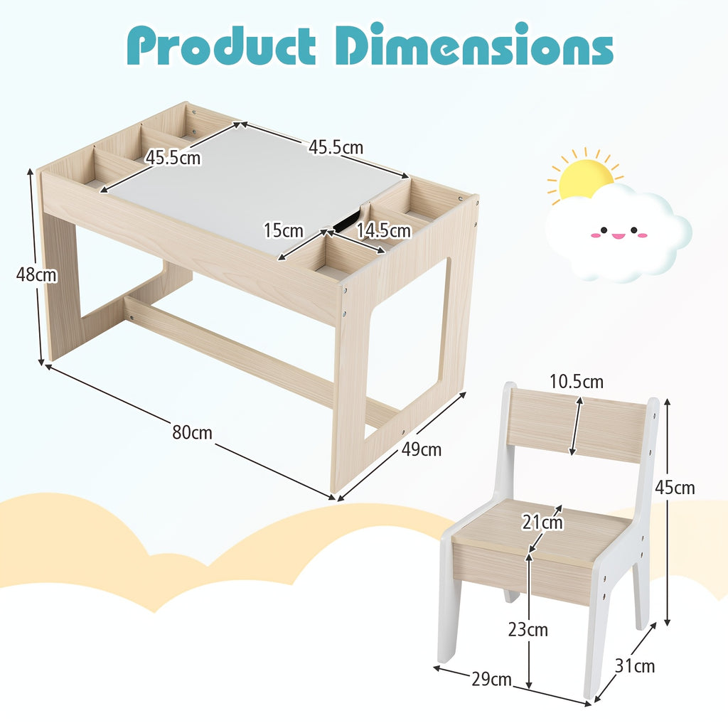 Ensemble Table et 2 Chaises pour Enfants — Monptitlou