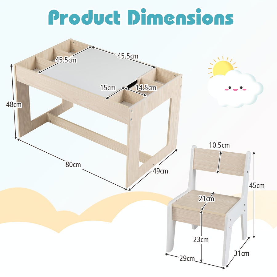 Ensemble Table et 2 Chaises pour Enfants — Monptitlou
