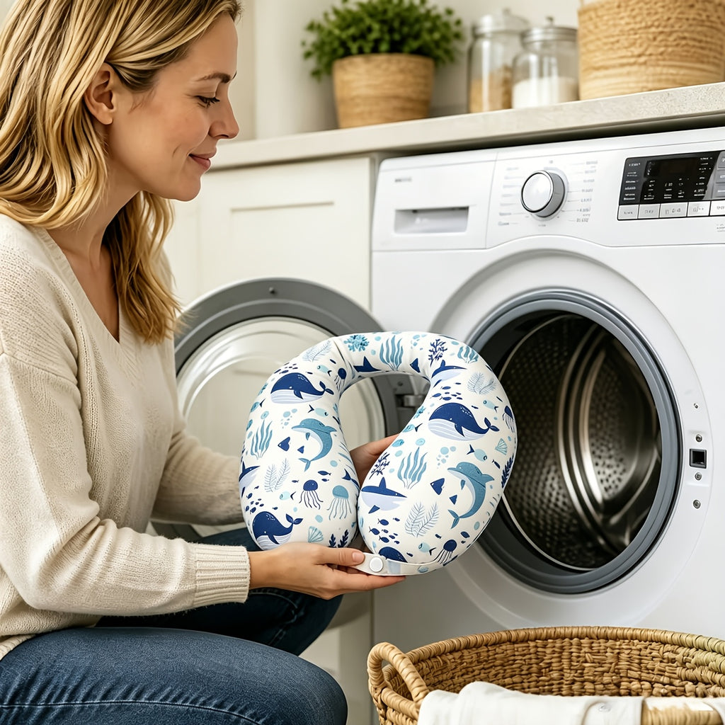 Oreiller de voyage pour bébé, conception en forme de U pour le soutien — Monptitlou