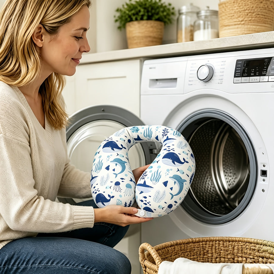 Oreiller de voyage pour bébé, conception en forme de U pour le soutien — Monptitlou