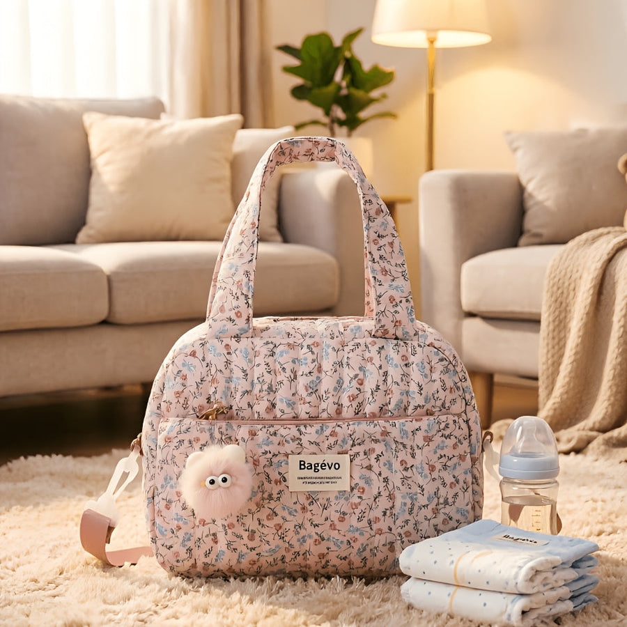 [Sac maman portable] Nouveau Sac Maman Mignon à Motifs Floraux — Monptitlou