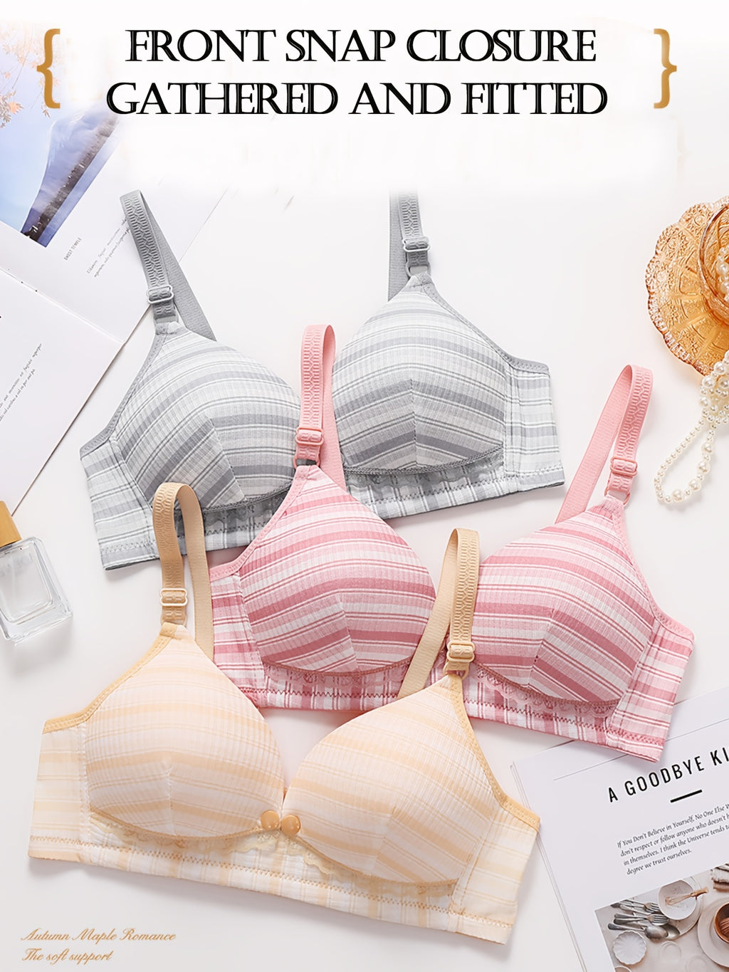 [Soutien-gorge maternité] 3 pièces Soutien-gorge d'allaitement à — Monptitlou