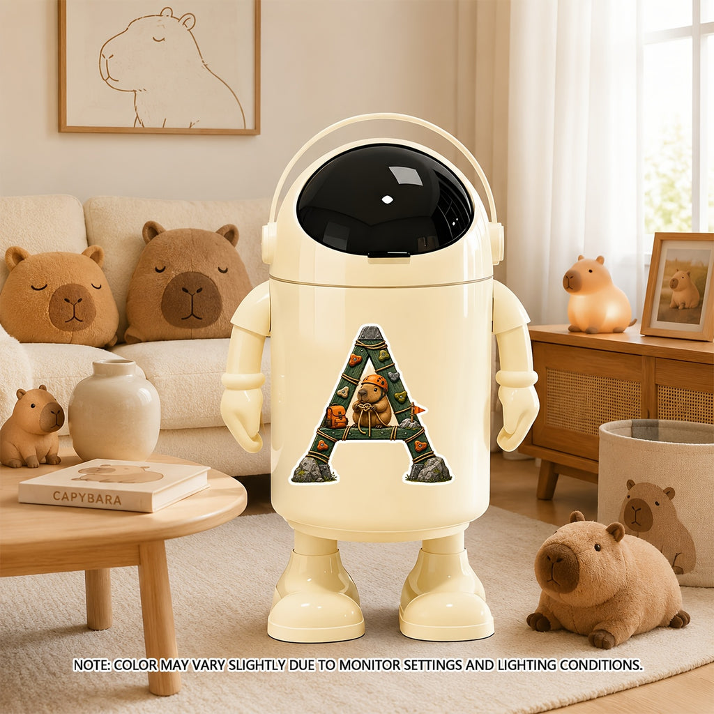Poubelle à couches astronaute portable avec motif Q-Letter Capybara — Monptitlou