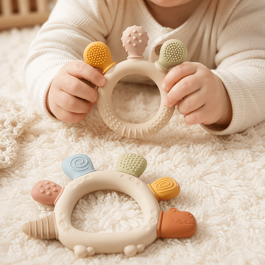 Anneaux de dentition pour bébé en silicone mignons — Monptitlou