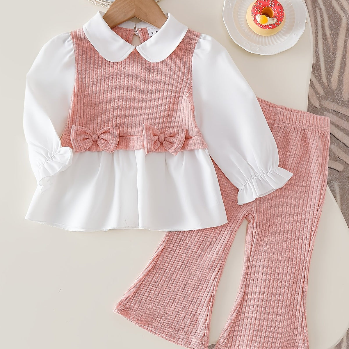 Ensemble contrasté réversible printemps/automne pour filles — Monptitlou Image