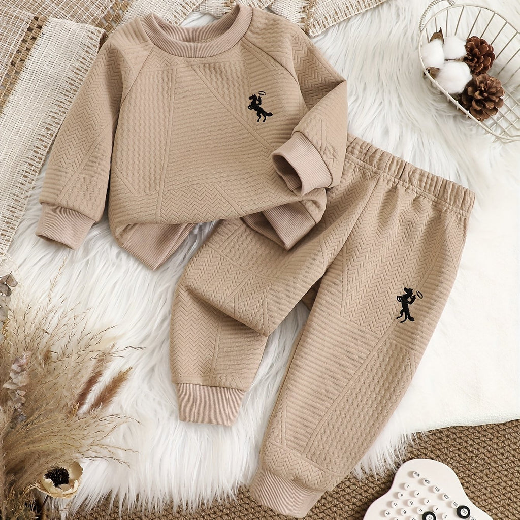Ensemble deux pièces pour bébé garçon, automne hiver — Monptitlou