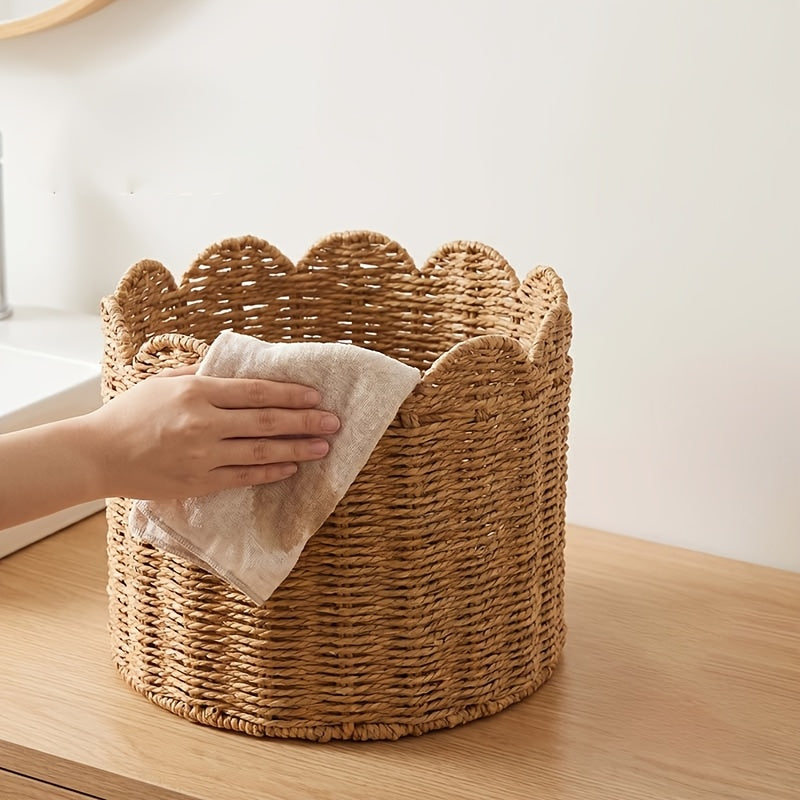 [Paniers bohème gain de place] 2 pcs Paniers de rangement en corde à — Monptitlou