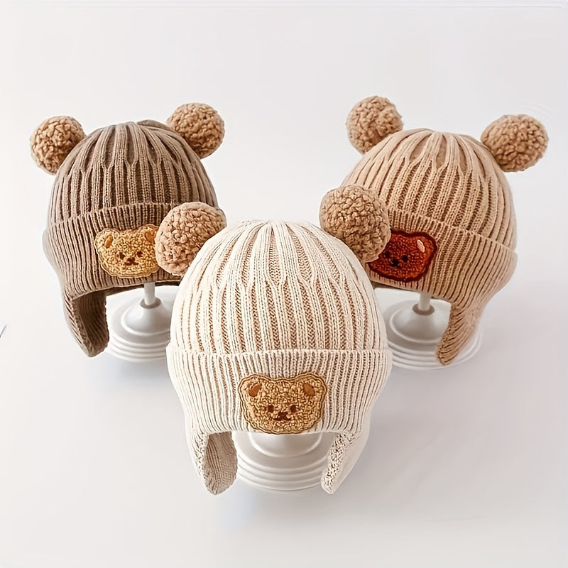 Bonnet d'hiver mignon avec oreilles d'ours — Monptitlou