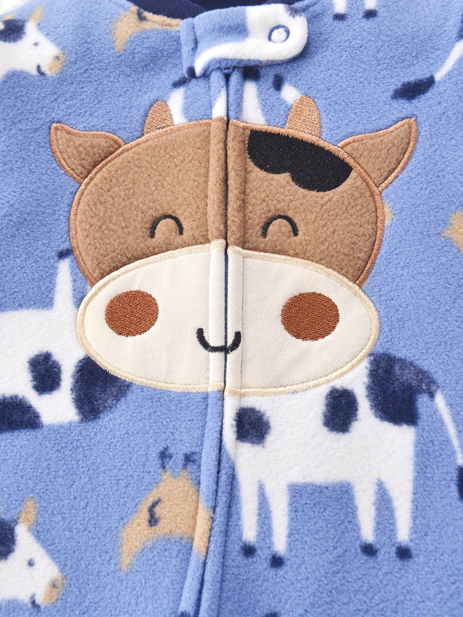 [Parfaite pour Halloween] Combinaison pour garçon imprimé vache — Monptitlou