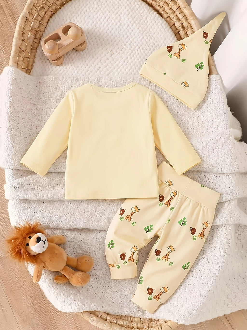 Ensemble nouveau-né pour bébé avec haut à manches longues et boutonnage — Monptitlou