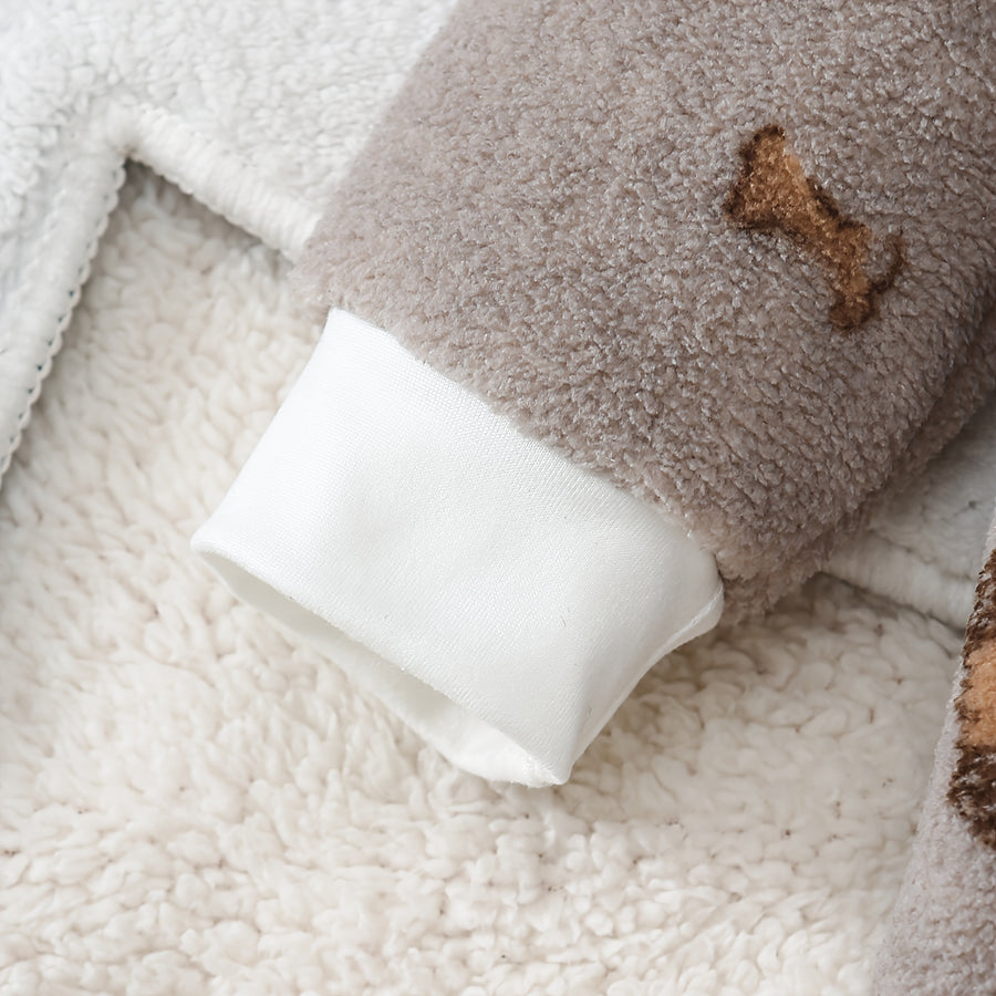 Chien d'amour Manches Longues Polaire Zippée Bidirectionnelle Fermeture — Monptitlou