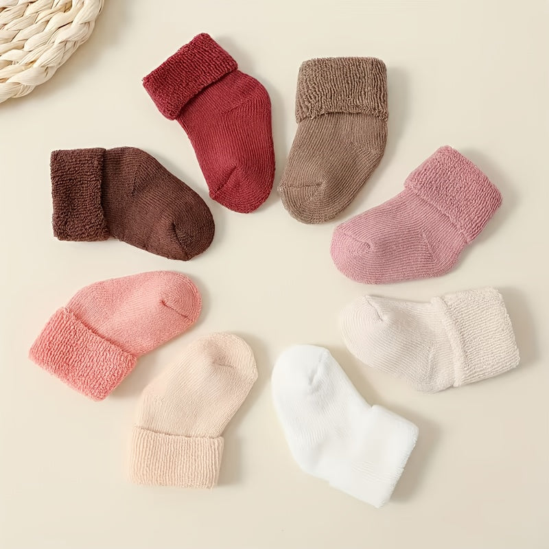 4/8 Paires Chaussettes Bébé Garçon Fille Automne Hiver Épaises Chaudes — Monptitlou