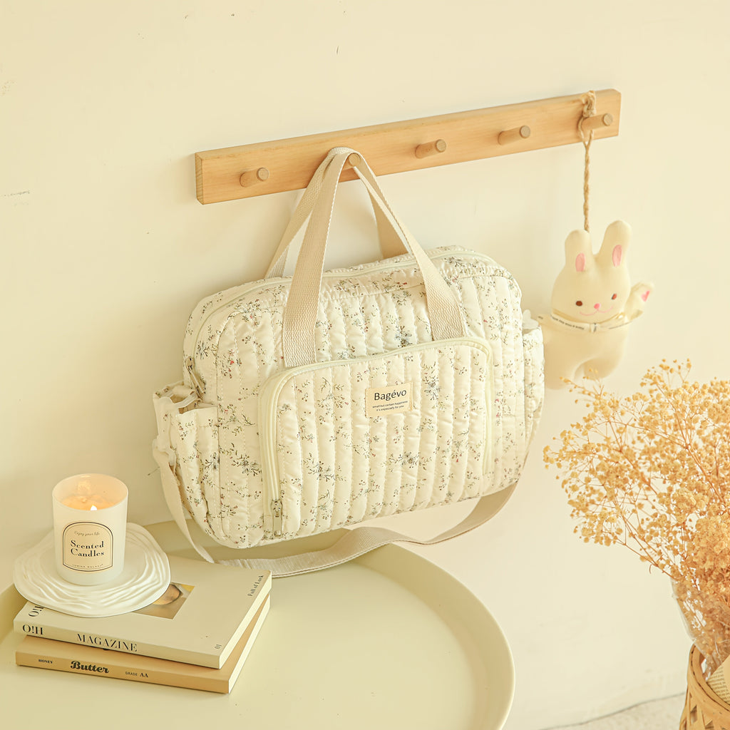 Sac à langer cabas floral pour maman et papa — Monptitlou