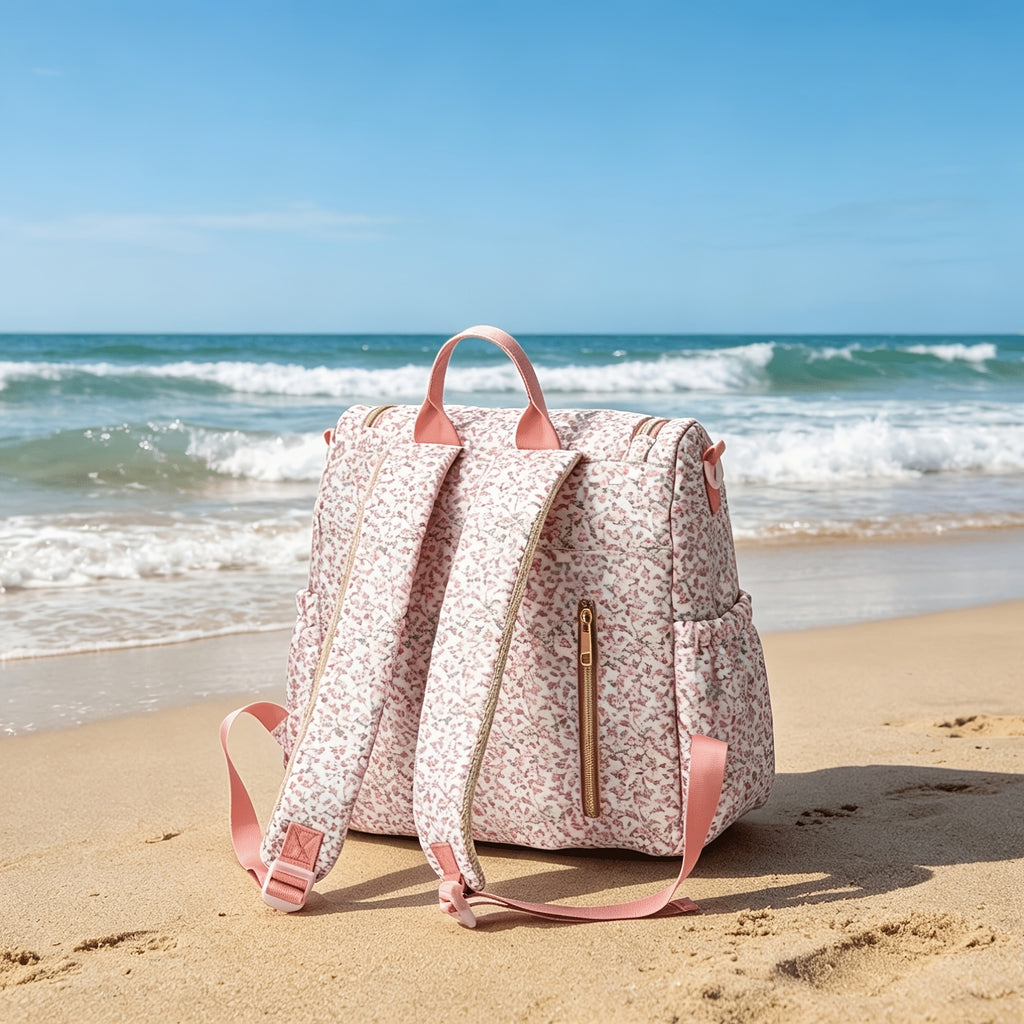 Sac à dos rose à poche avant unique, un essentiel pour la maison — Monptitlou