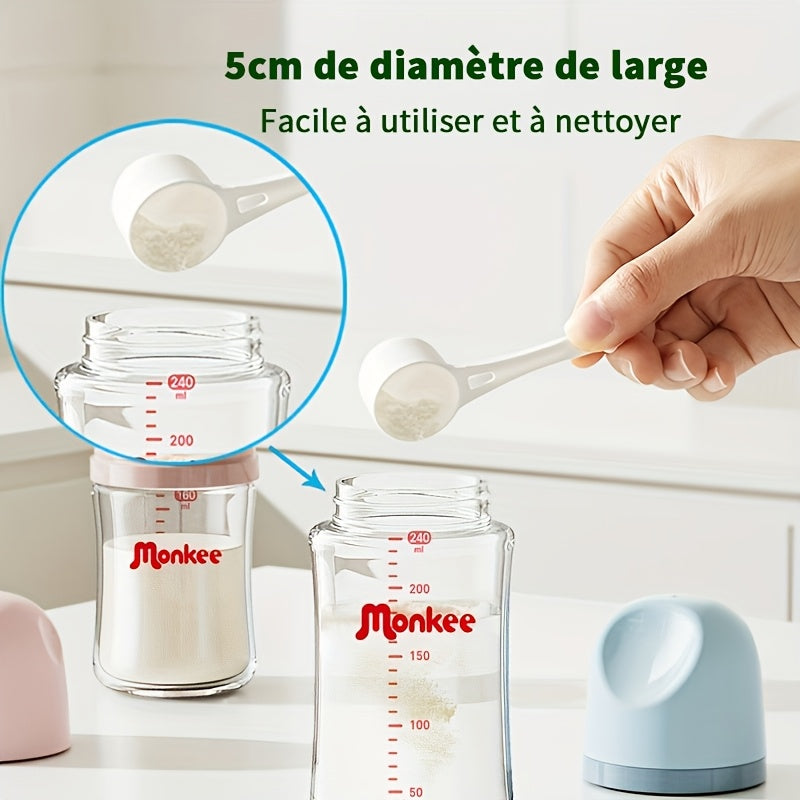 Biberon en verre 160 ou 240 ml, col large, anti-colique