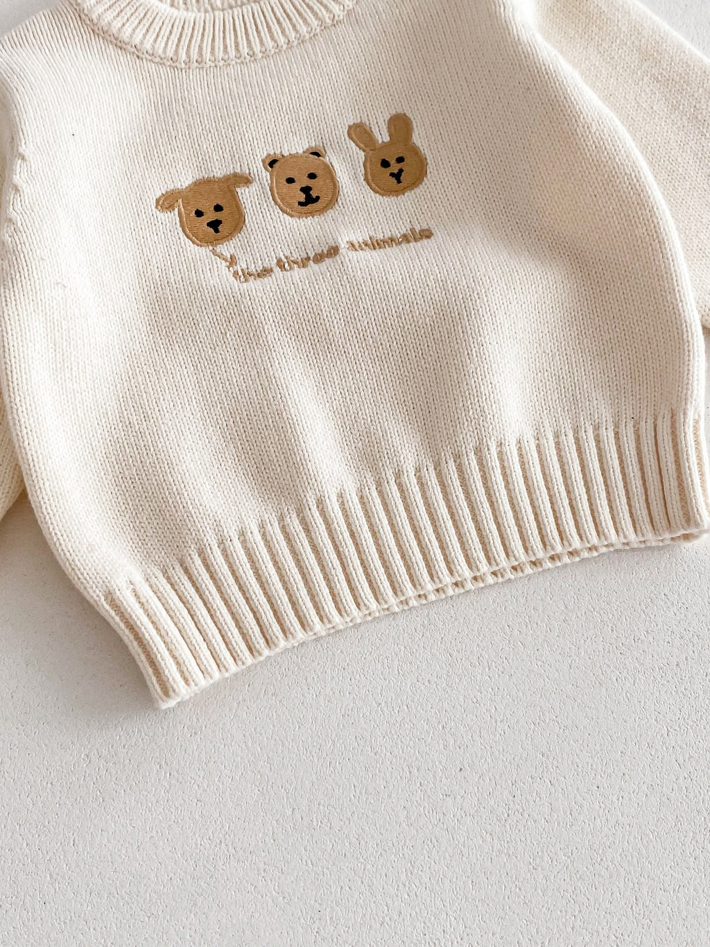 Pull Bébé Animaux Tricot Haut Automne Bébé Col Rond Pull Chaud Couche — Monptitlou