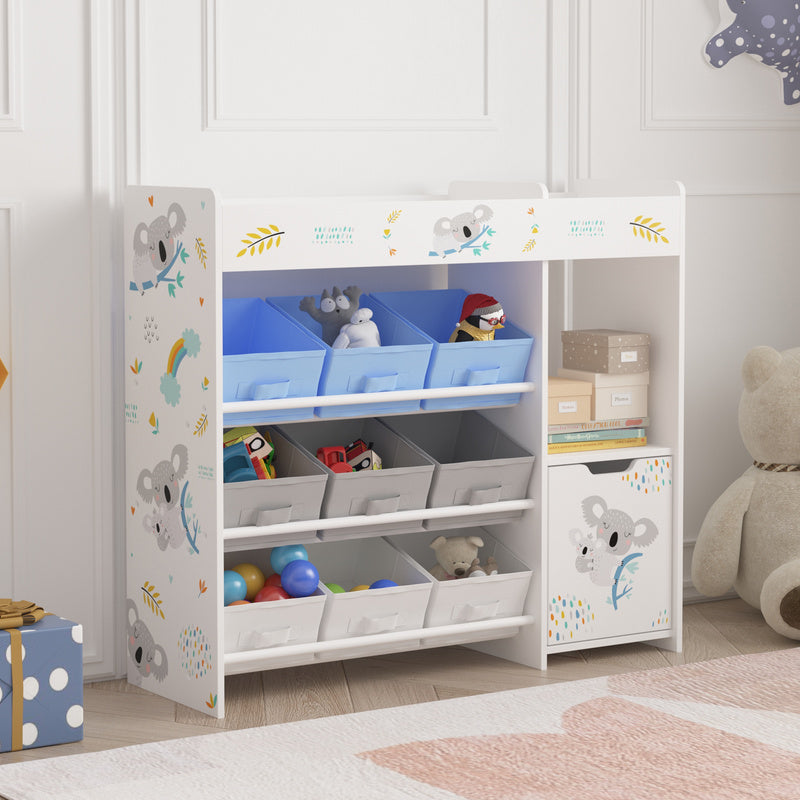 Étagère pour enfants 'Søndreland avec une seule porte d'armoire et 9 — Monptitlou