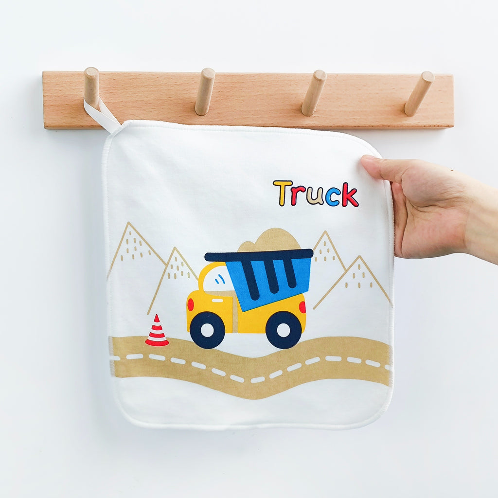 Serviette bébé carrée double épaisseur, serviette à salive — Monptitlou