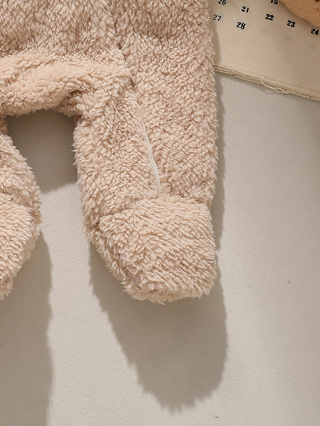 Combinaison zippée à capuche Ourson Cartoon Polyvalente Bébé Garçon — Monptitlou