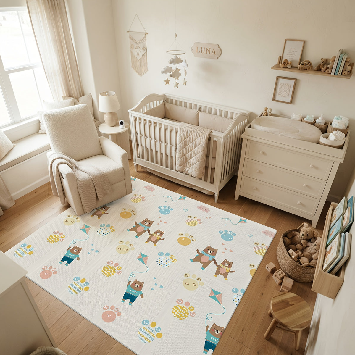 Tapis de jeu 200x180cm Utilisation double face Mousse XPE Surface — Monptitlou Image