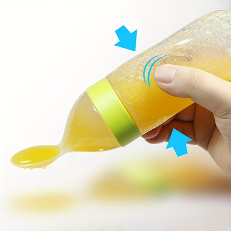Distributeur de nourriture pour bébé en silicone avec cuillère — Monptitlou