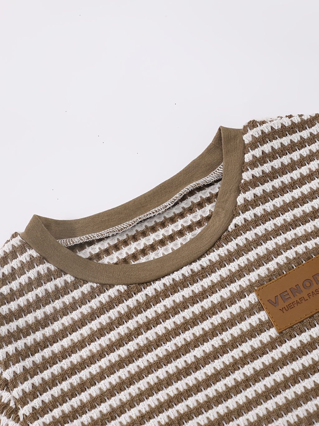 T-shirt col rond jacquard à blocs de couleur pour garçons été et short