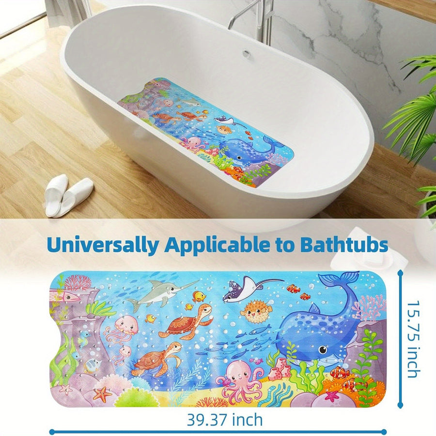 Tapis de bain antidérapant à motif de dessin animé pour la baignoire — Monptitlou
