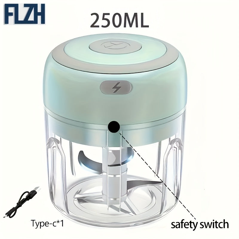 Mixeur électrique 1 pc 250/100 ml USB rechargeable sans fil 30 W haute puissance multifonction broie/hache rapidement vi