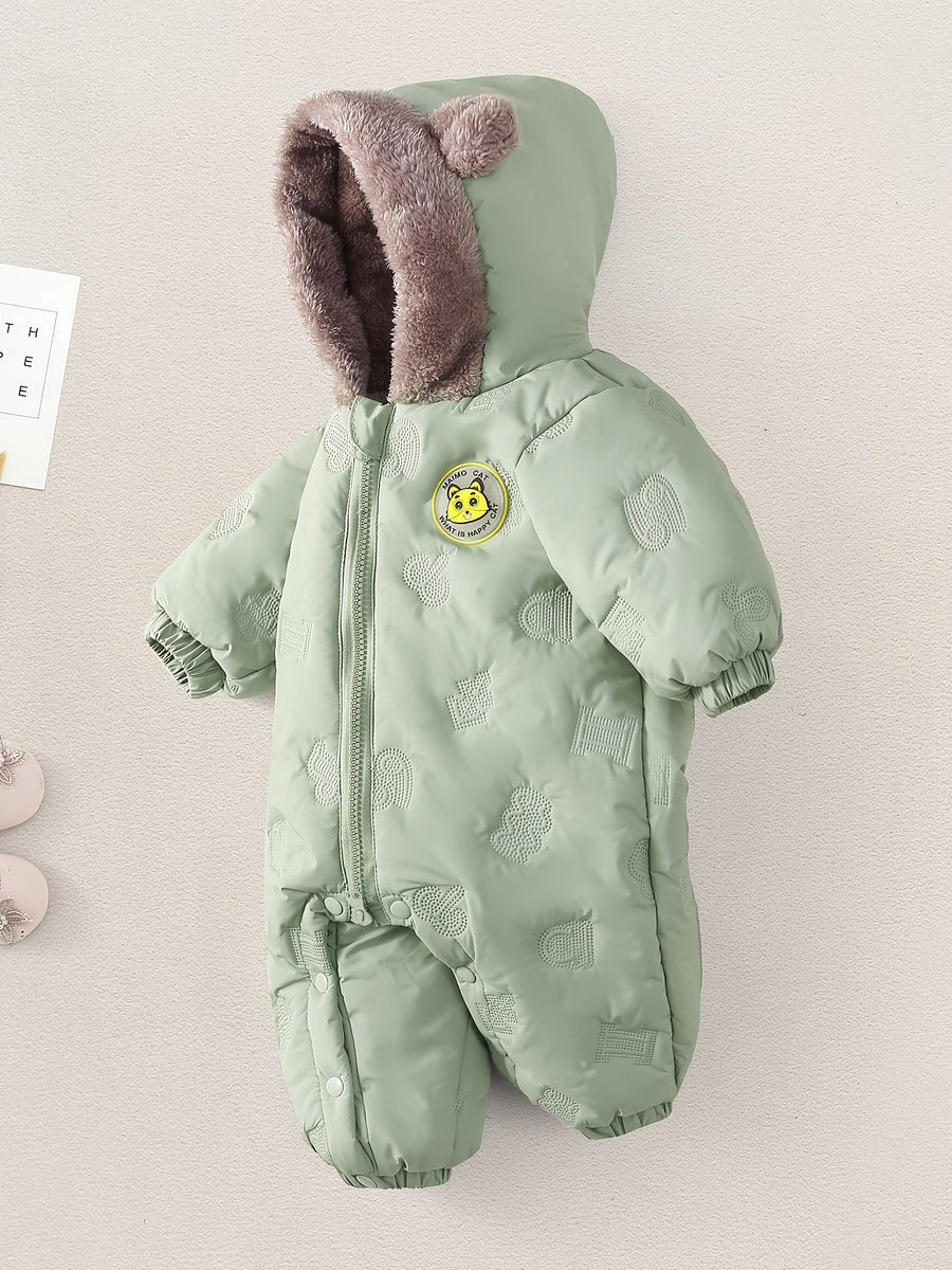 Barboteuse d'hiver pour fille, Manteau matelassé pour bébé et tout-petite fille, Veste matelassée doublée pour bébé, Gre